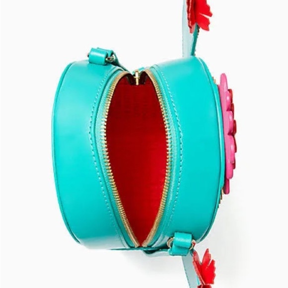 Like New Rare Kate Spade Novelty Flowering Cacti Leather Cactus Crossbody - Picture 5 of 14